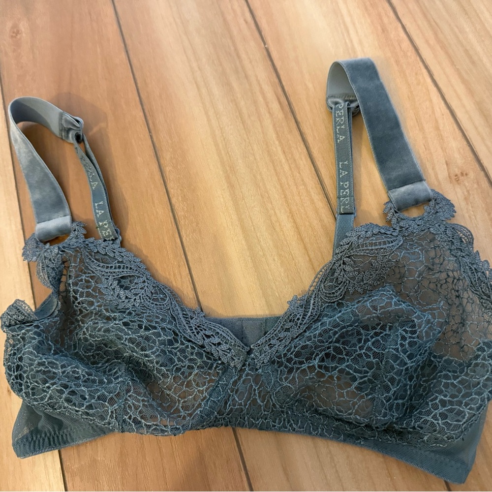 La Perla Lace Bralette in Charcoal